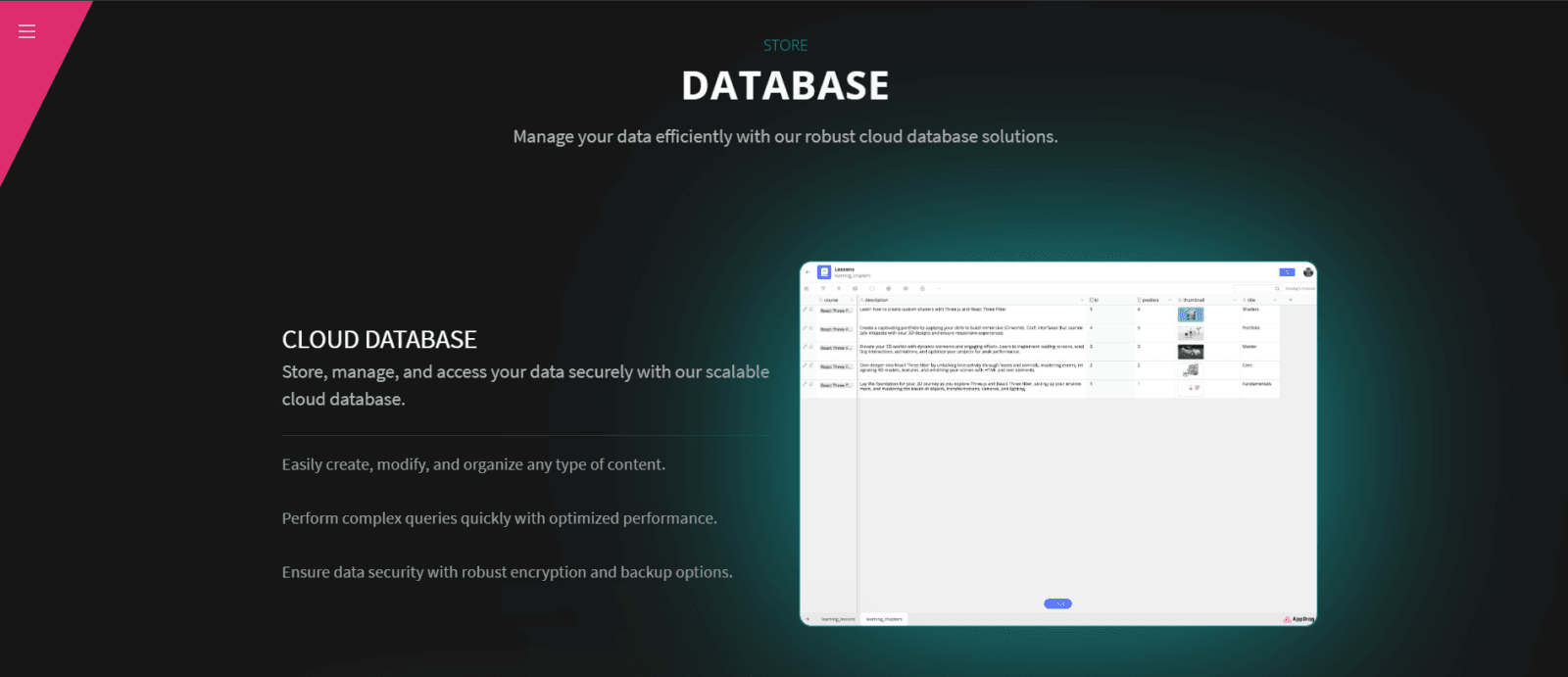 AppDrag Database